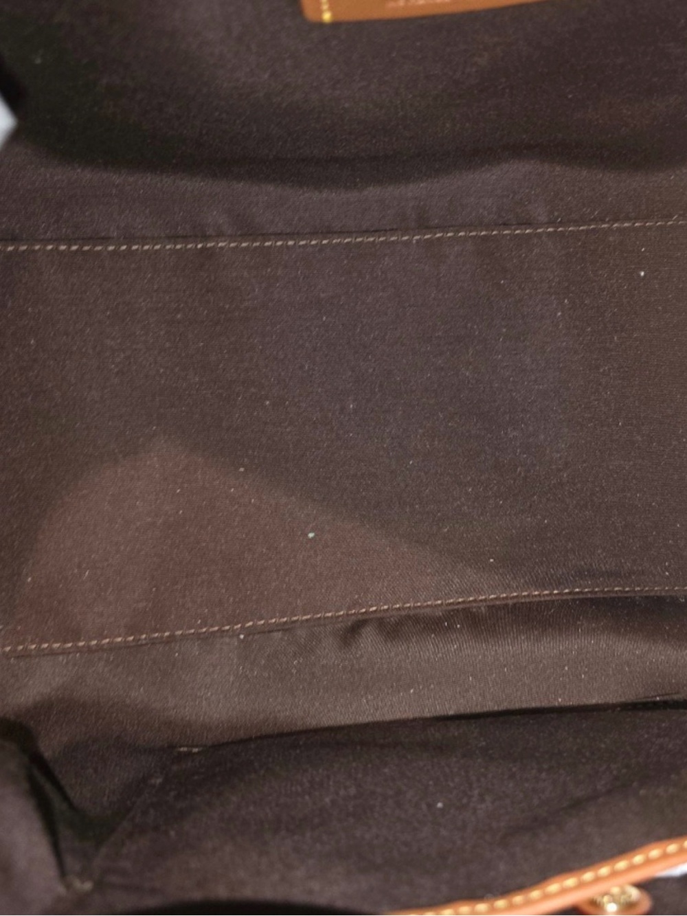 Coach Rowan Brown Suede Satchel with Dark Brown Leather Trim and Gold Hardware - Picture 7 of 7